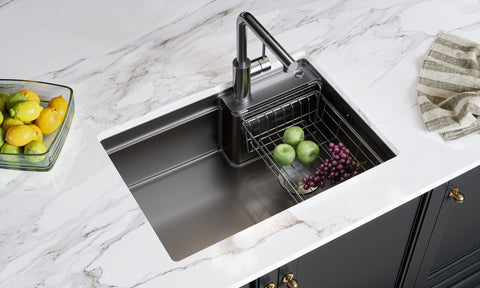 HOROW S03W-S6244S Edelstahl-Spüle 62×44 cm | Perfekte Lösung für moderne Familienküchen