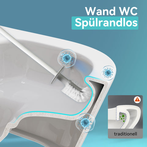 HOROW UG10R Wand-WC 53,9 cm – Weiß