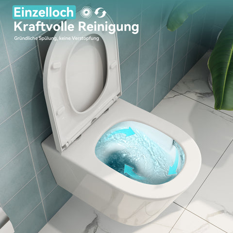 HOROW UG10R Wand-WC 53,9 cm – Weiß