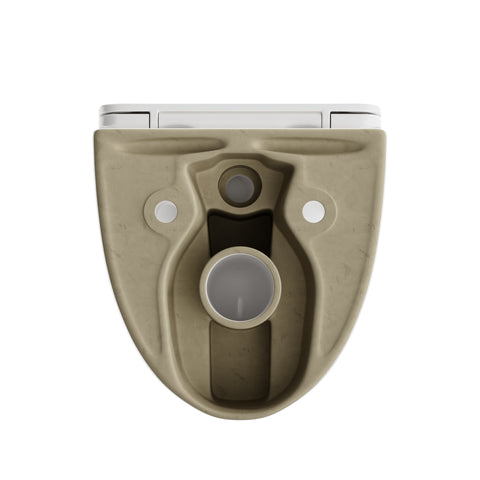 HOROW UG15R Wand-WC, spülrandlose Toilette aus Keramik, 52,5 × 36 × 36,5 cm