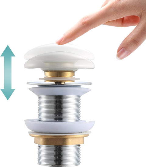 HOROW UR5941W Aufsatzwaschbecken Oval Weiß Keramik mit Lotus-Effekt