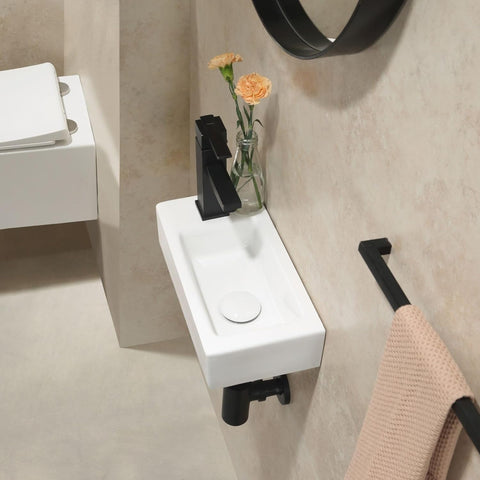 HOROW UV3718W Mini-Waschbecken aus Keramik