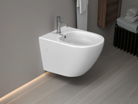 HOROW UB02R Wand-Bidet spülrandlos Moderne WC-Dusche 49×36×32,5 cm