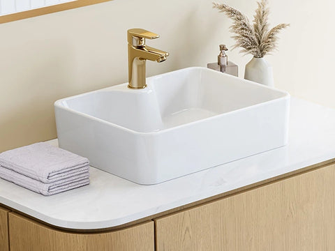 HOROW F10A-S4837 Aufsatzwaschbecken Rechteckig 48x37x13 cm