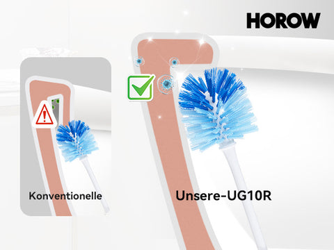 HOROW UG10R Wand-WC mit Absenkautomatik | Leise Spülung & Wassersparend | Superspin | 53,9 cm – Weiß