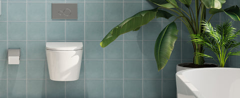 HOROW UG10R Wand-WC mit Absenkautomatik | Leise Spülung & Wassersparend | Superspin | 53,9 cm – Weiß