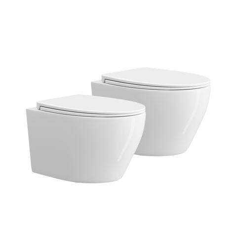 HOROW UG09R Wand-WC aus Keramik mit Soft-Close-Sitz & Superspin-Spülung