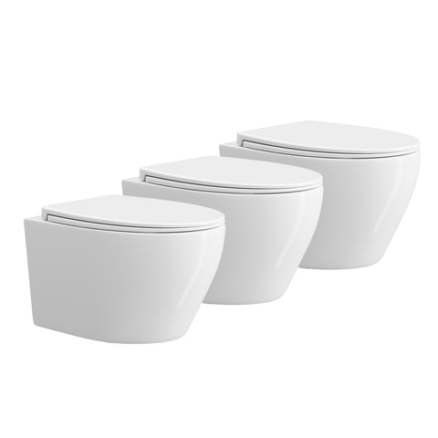 HOROW UG09R Wand-WC aus Keramik mit Soft-Close-Sitz & Superspin-Spülung