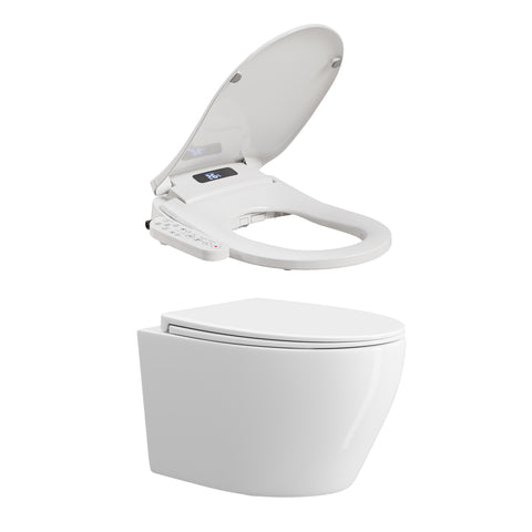 HOROW UG09R Wand-WC aus Keramik mit Soft-Close-Sitz & Superspin-Spülung