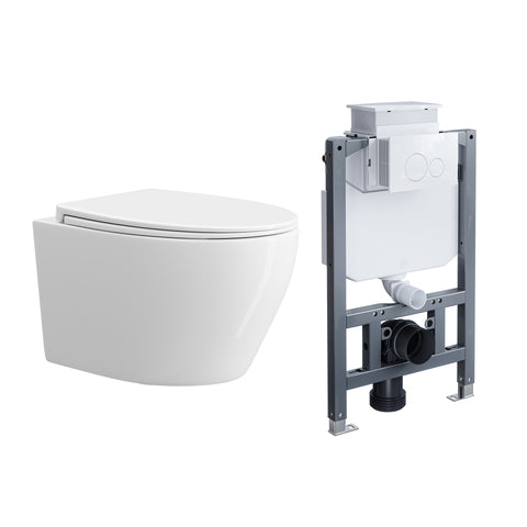 HOROW UG09R Wand-WC aus Keramik mit Soft-Close-Sitz & Superspin-Spülung