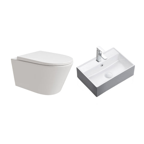 HOROW UG10R Wand-WC 53,9 cm – Weiß