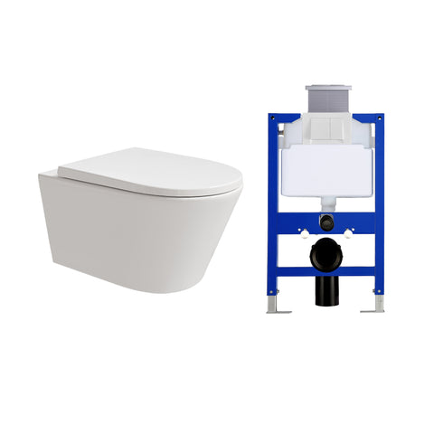 HOROW UG10R Wand-WC 53,9 cm – Weiß