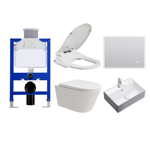 HOROW UG10R Wand-WC 53,9 cm – Weiß