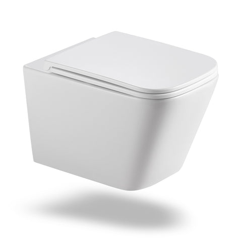 HOROW UG07S Spülrandloses Wand-WC aus Keramik – Mit Soft-Close-Sitz, Superspin-Spülung & Nano-Beschichtung