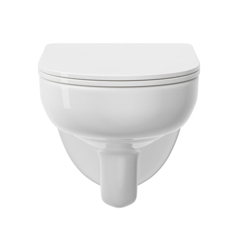 HOROW UG15R Wand-WC, spülrandlose Toilette aus Keramik, 52,5 × 36 × 36,5 cm
