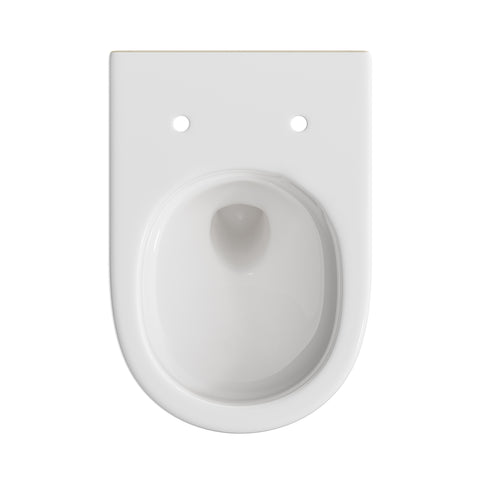 HOROW UG15R Wand-WC, spülrandlose Toilette aus Keramik, 52,5 × 36 × 36,5 cm