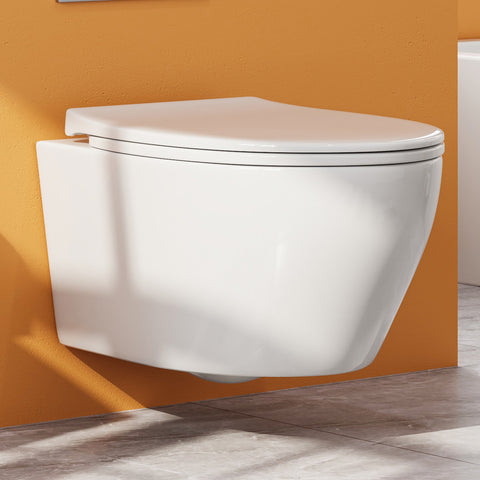 HOROW UG09R Wand-WC aus Keramik mit Soft-Close-Sitz & Superspin-Spülung
