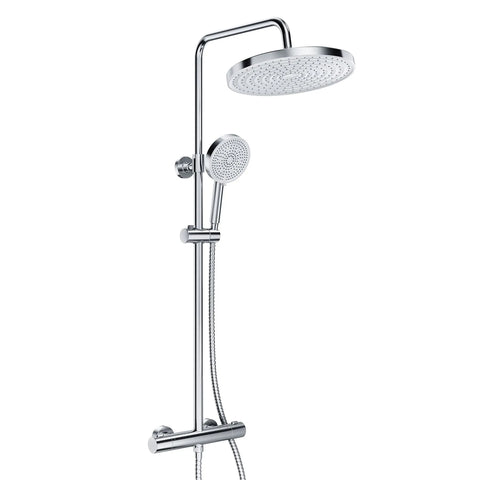 HOROW LYHS02H Duschsystem mit Thermostat – 30 cm Rundkopf, 5 Modi, Keramikventilkern, Chrom