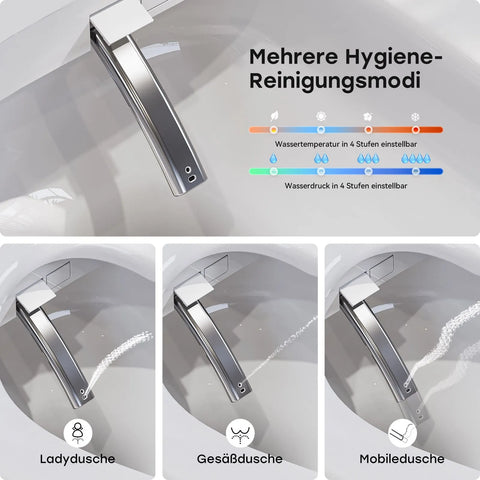 HOROW B0409 Dusch-WC Sitz mit Absenkautomatik & Mehreren Duschmodi usw.