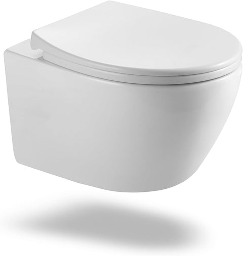 Hänge-WC Keramik mit Absenkautomatik & Superspin-Spülung