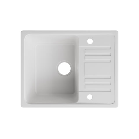 HOROW Spülbecken 57×45cm, Granitspüle Links-/Rechtsmontage