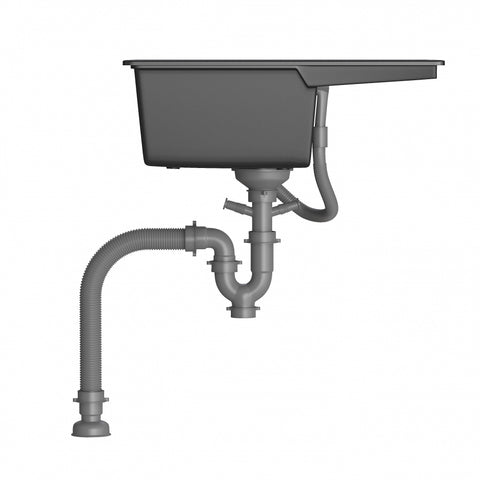 HOROW A09S-S5745B Granitspüle Schwarz 57×45 cm