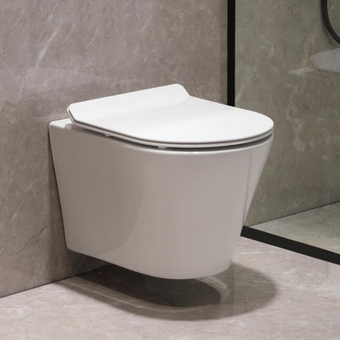 Hänge-WC Keramik Tiefspüler mit Absenkautomatik & Nano-Beschichtung