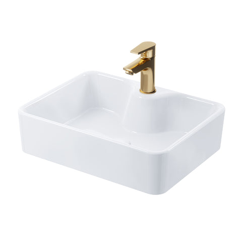 HOROW F10A-S4837 Aufsatzwaschbecken Rechteckig 48x37x13 cm