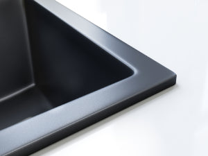 HOROW A02R-S4540B Granit Spüle Schwarz 45×40 cm