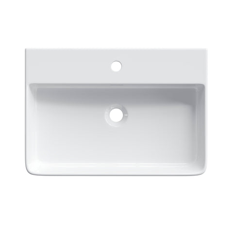 HOROW F10A-S6042 Waschbecken 60 cm mit Hahnloch & Überlauf
