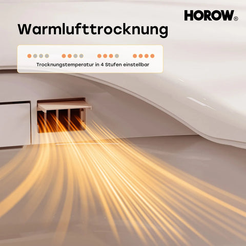 HOROW B0409 Dusch-WC Sitz mit Absenkautomatik & Mehreren Duschmodi usw.