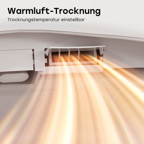 HOROW B0408 Elektrischer Dusch-WC Sitz – Intelligenter Bidet-Toilettensitz mit Absenkautomatik, Warmluft, Nachtlicht & einstellbarer Temperatur und Wasserdruck