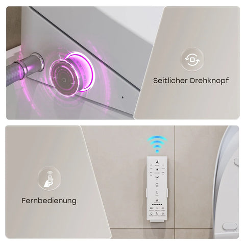 HOROW B0409 Dusch-WC Sitz mit Absenkautomatik & Mehreren Duschmodi usw.