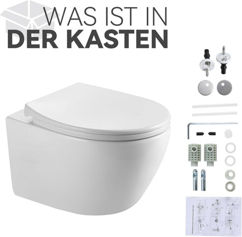 Hänge-WC Keramik mit Absenkautomatik & Superspin-Spülung