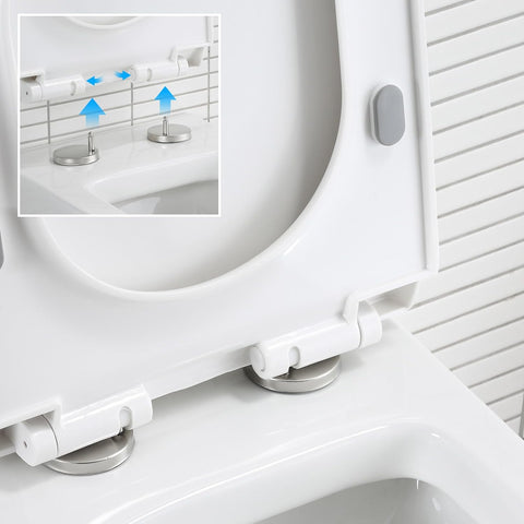 Spülrandloses Hänge-WC aus Keramik – Wand-WC mit abnehmbarem Softclose-Sitz