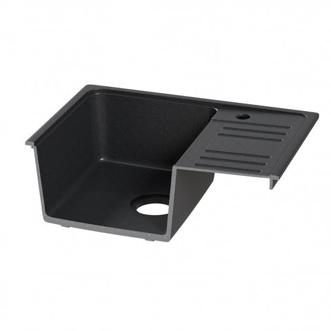 HOROW A09S-S5745B Granitspüle Schwarz 57×45 cm