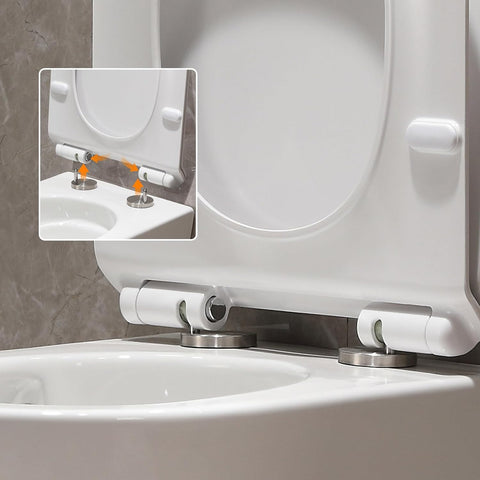 Hänge-WC Keramik Tiefspüler mit Absenkautomatik & Nano-Beschichtung