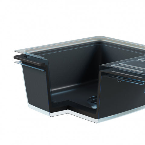HOROW A09S-S5745B Granitspüle Schwarz 57×45 cm