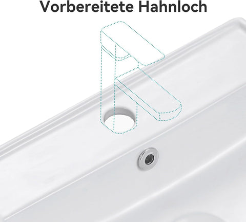 Aufsatzwaschbeckecken Keramik Eckig - Kleines Gäste-WC Waschtisch