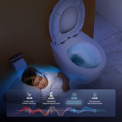 HOROW UG09R Wand-WC aus Keramik mit Soft-Close-Sitz & Superspin-Spülung