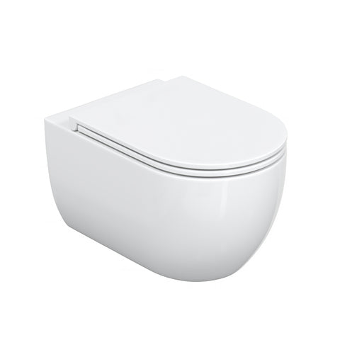 HOROW UG16R Spülrandloses Wand-WC mit Soft-Close-Deckel, 54×36×35,5 cm