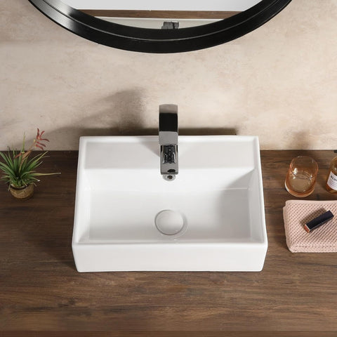 Aufsatzwaschbeckecken Keramik Eckig - Kleines Gäste-WC Waschtisch