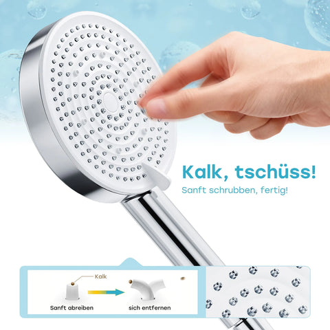 HOROW LYHS02H Duschsystem mit Thermostat – 30 cm Rundkopf, 5 Modi, Keramikventilkern, Chrom
