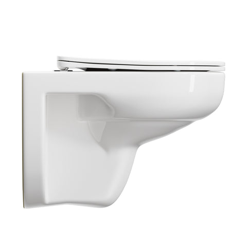 HOROW UG15R Wand-WC, spülrandlose Toilette aus Keramik, 52,5 × 36 × 36,5 cm