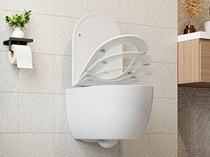 HOROW UG16R Spülrandloses Wand-WC mit Soft-Close-Deckel, 54×36×35,5 cm
