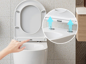 HOROW UG16R Spülrandloses Wand-WC mit Soft-Close-Deckel, 54×36×35,5 cm