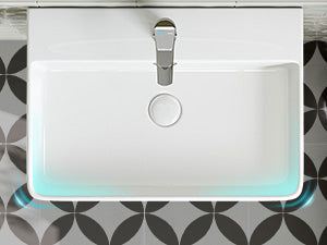 HOROW F10A-S6042 Waschbecken 60 cm mit Hahnloch & Überlauf