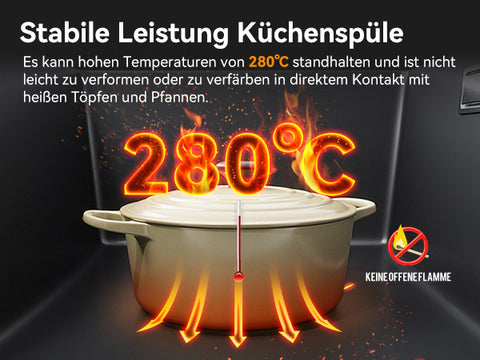 HOROW A02R-S4540B Granit Spüle Schwarz 45×40 cm