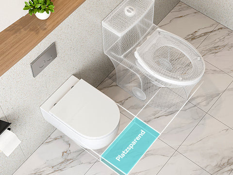 HOROW UG16R Spülrandloses Wand-WC mit Soft-Close-Deckel, 54×36×35,5 cm