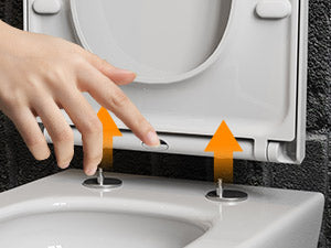 HOROW W384 Wand-WC spülrandlos, Hänge-Toilette mit 360° Superspin-Spülung